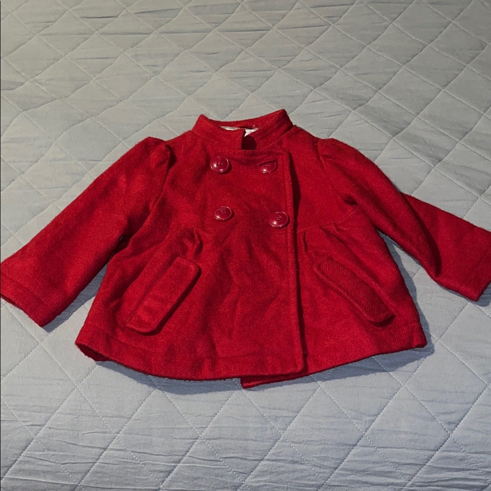 Circo Girl’s Winter Red Pea Coat